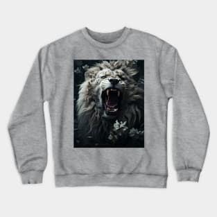 White Lion Roar Crewneck Sweatshirt